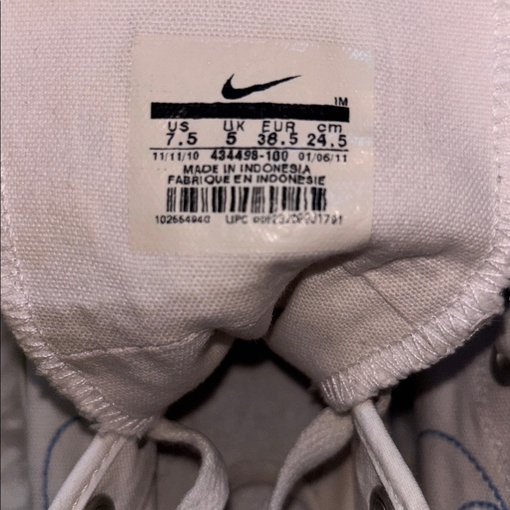 Nike Blazer Mid White High-top Sneakers, Size 7.5 Women’s - Picture 6 of 16